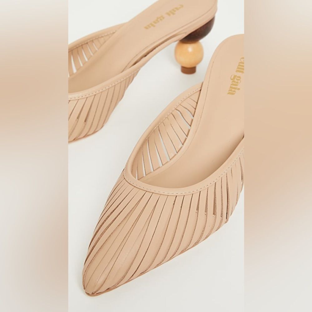 Cult Gaia Beige Mules with Unique Heel - Picture 7 of 16